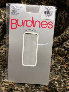 Vintage Burdines Miami Exclusive Pantyhose Size B Dove Grey Sheer